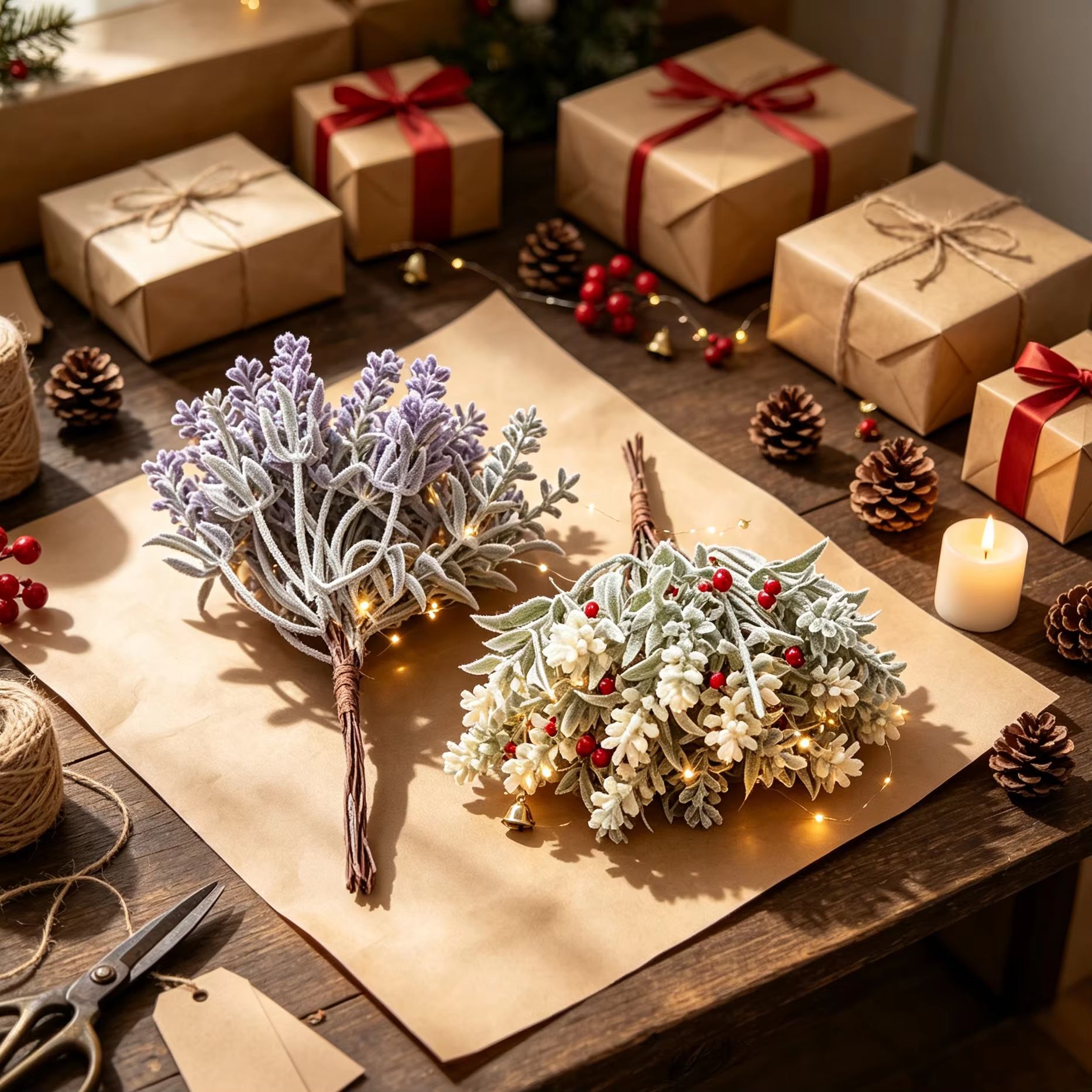 Christmas Wreath Fake - 1/5 個人工プラスチック花クリスマス装飾花瓶ホームテーブル結婚式偽植物 DIY ギフトボックス花輪スクラップブッキング