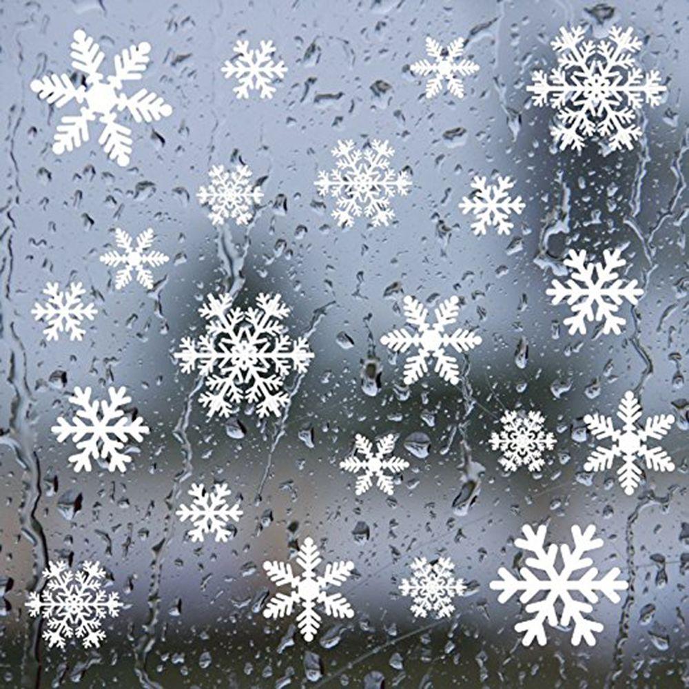 Snowflake Window Decal - 家の装飾のための雪片のステッカー、クリスマスのお祭り用品、壁の装飾、クリスマスの窓のステッカー、27個、38個