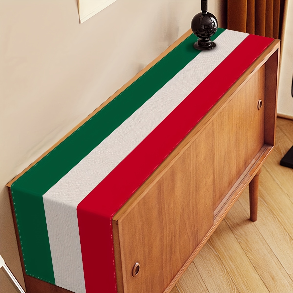 Christmas Table Runner - 1pc 豪華なイタリア風テーブルランナーイタリアテーマパーティーディナーリネンテーブル装飾モダンホームテレビキャビネットテーブルカバー