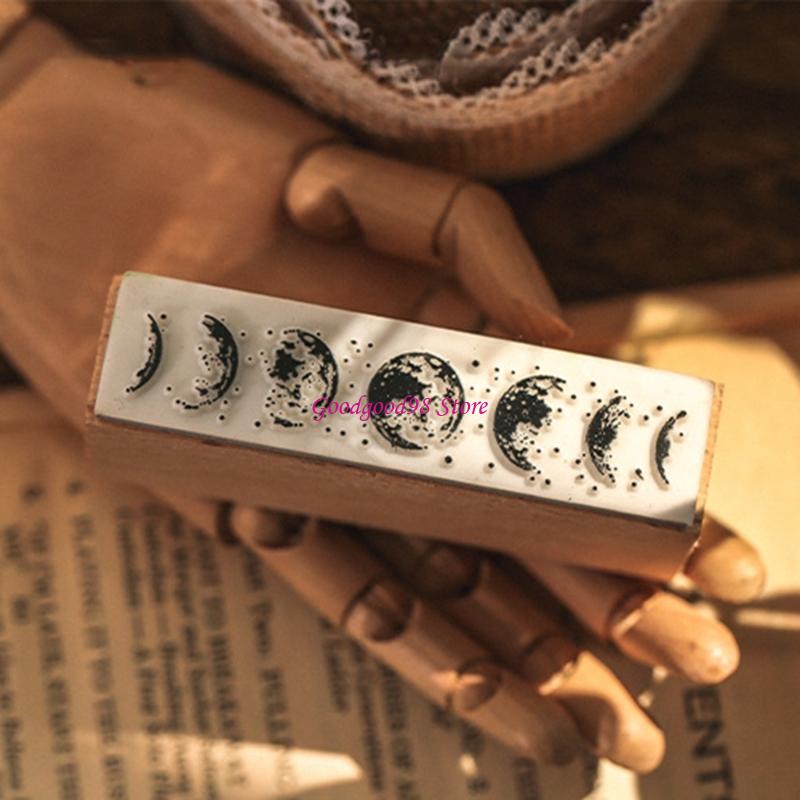 Gift Box Wrap Set - カード ワーク シール セット ジャーナルとラベル用の箱入り木製ブロック 7