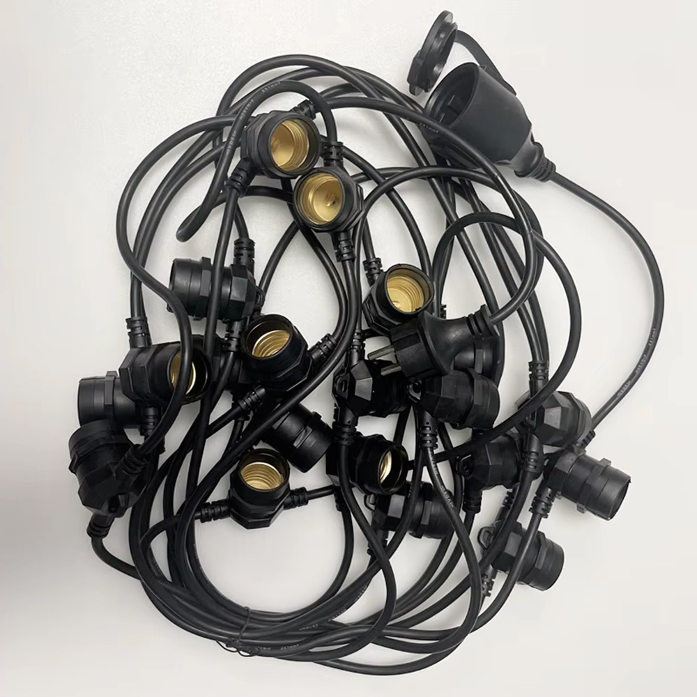 Led Fairy String Lights - 10 メートルケーブル LED ストリング商用グレード防水 E27 ソケット付き屋外ホリデーガーランド結婚式照明庭の装飾用