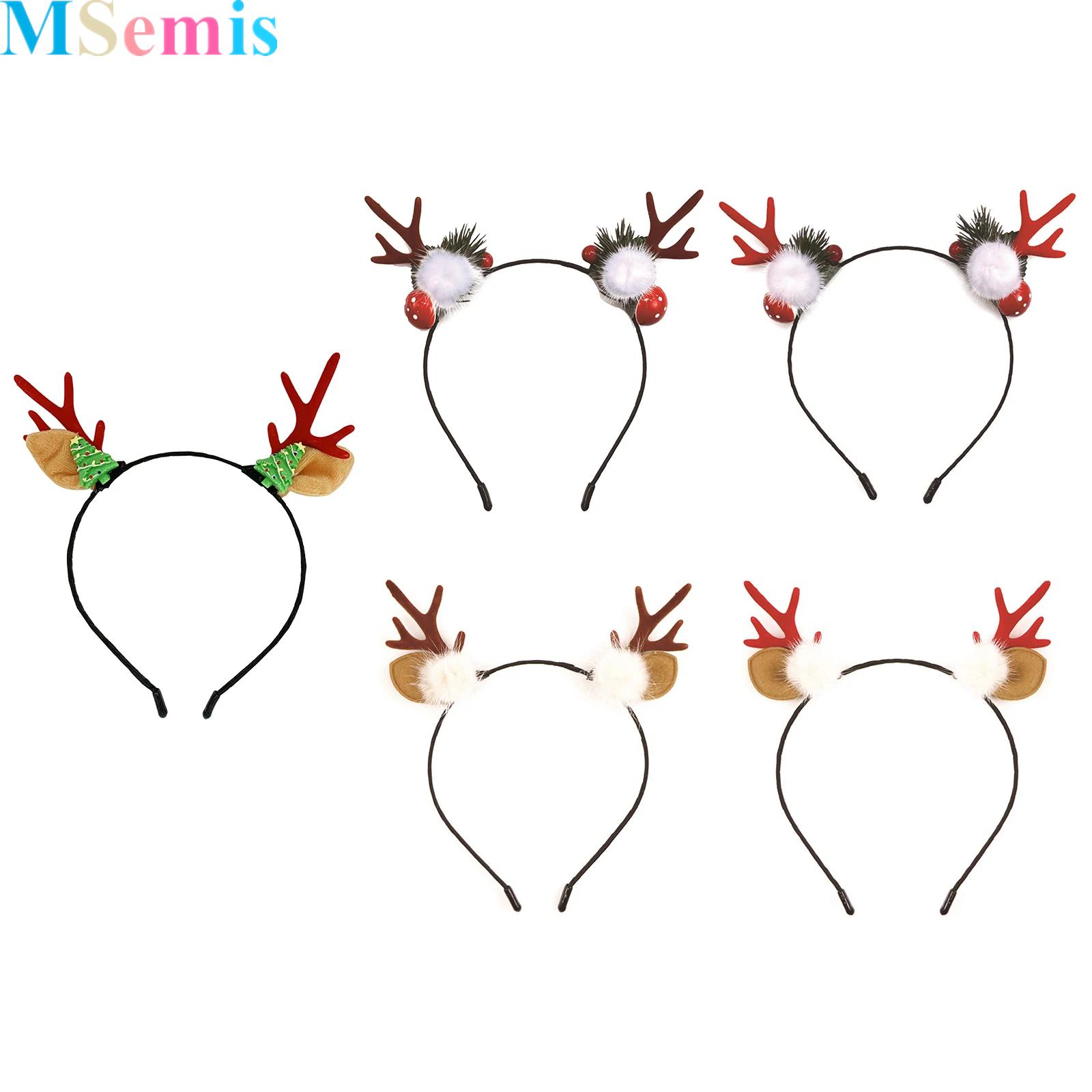 Reindeer Antlers Headband - トナカイの角 鹿の耳 ヘッドバンド ハロウィンパーティー用 鹿の角コスチューム かわいいヘアアクセサリー