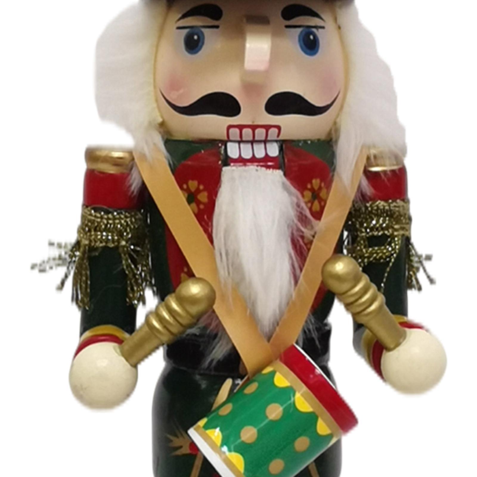 Nutcracker Figurine - 12インチ木製くるみ割り人形兵士オーナメント手作り人形ペンダントおもちゃ