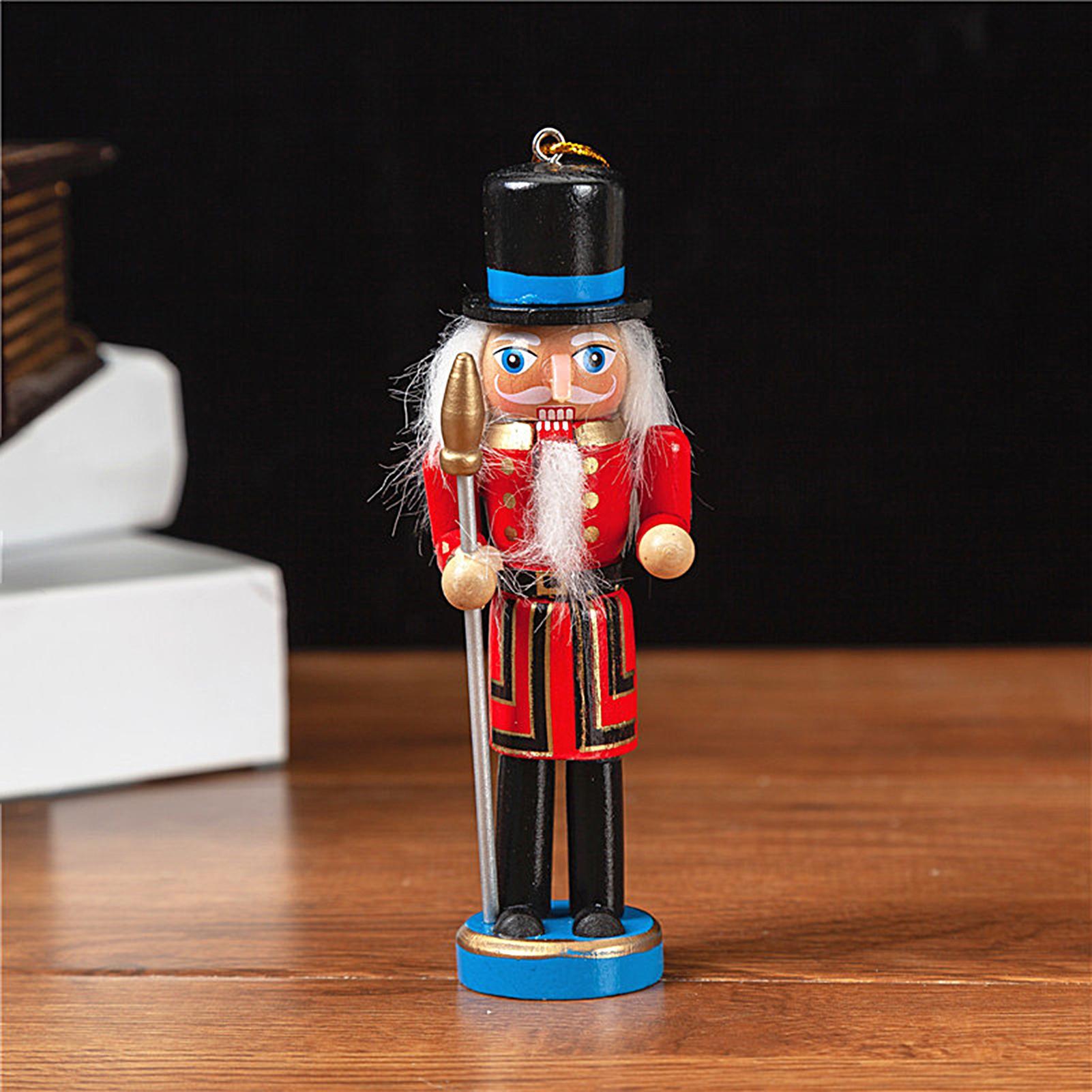 Nutcracker Figurine - くるみ割り人形クリスマス装飾 6 個クリスマスツリーペンダントくるみ割り人形置物家の装飾フェスティバルデスクオフィスキッチン用