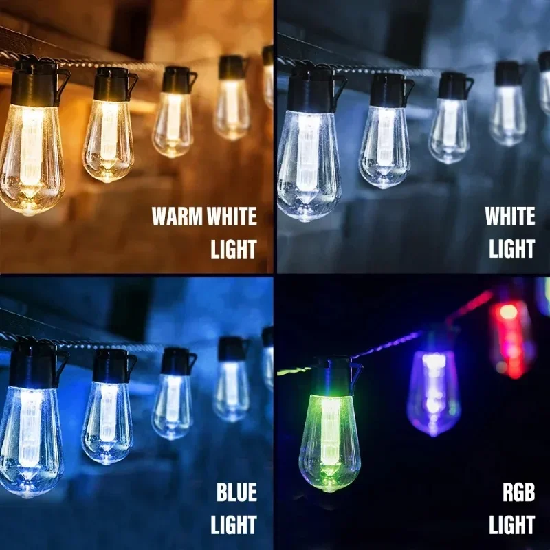 Led Fairy String Lights - ソーラーLEDストリングライト,クリスマスデコレーション,防水,屋外,休暇,庭,家具,ip65