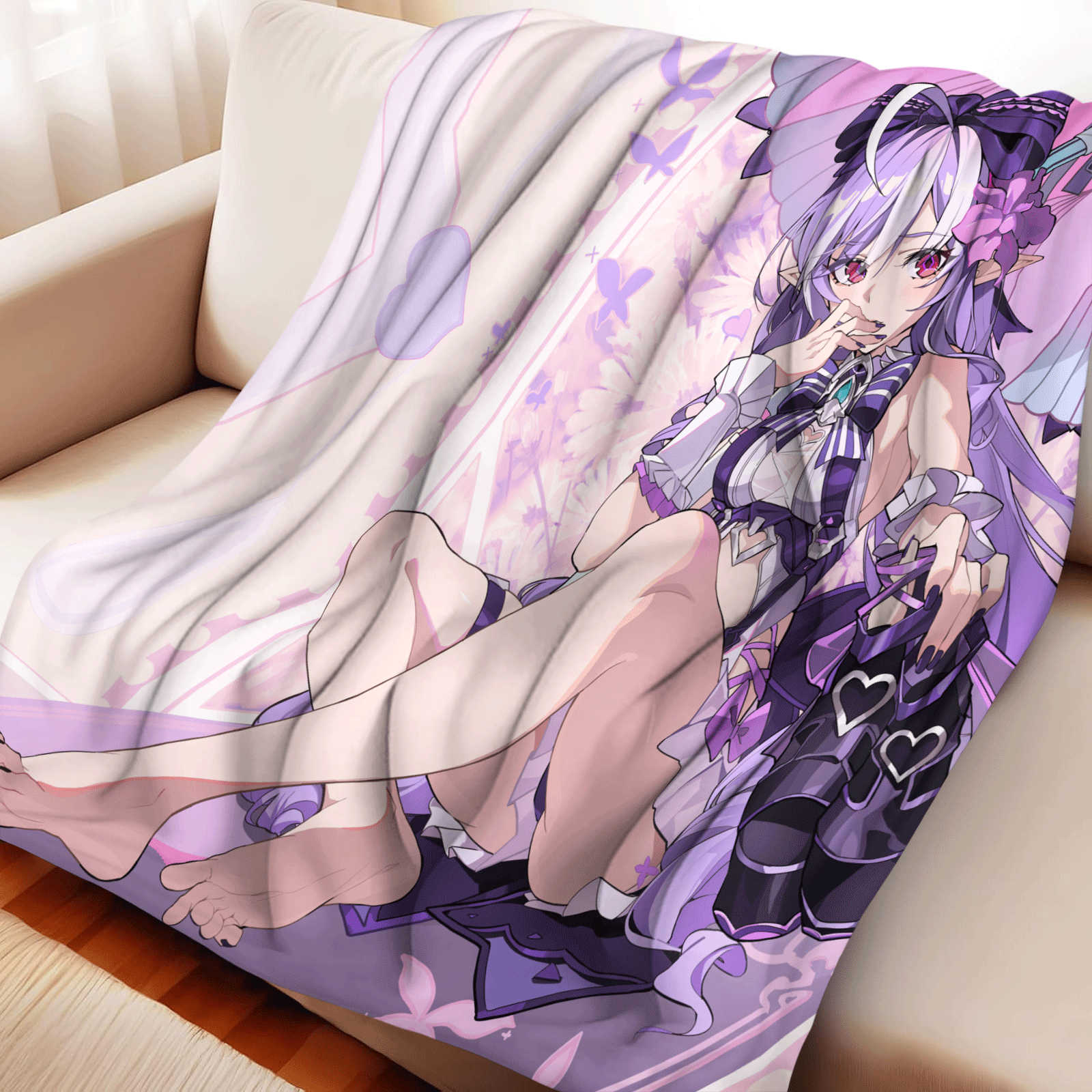 Christmas Throw Blanket - 漫画ゼンレスゾーンゼロ フランネルスローブランケット 柔らかく快適な子供用ランチブランケット クリスマスギフト