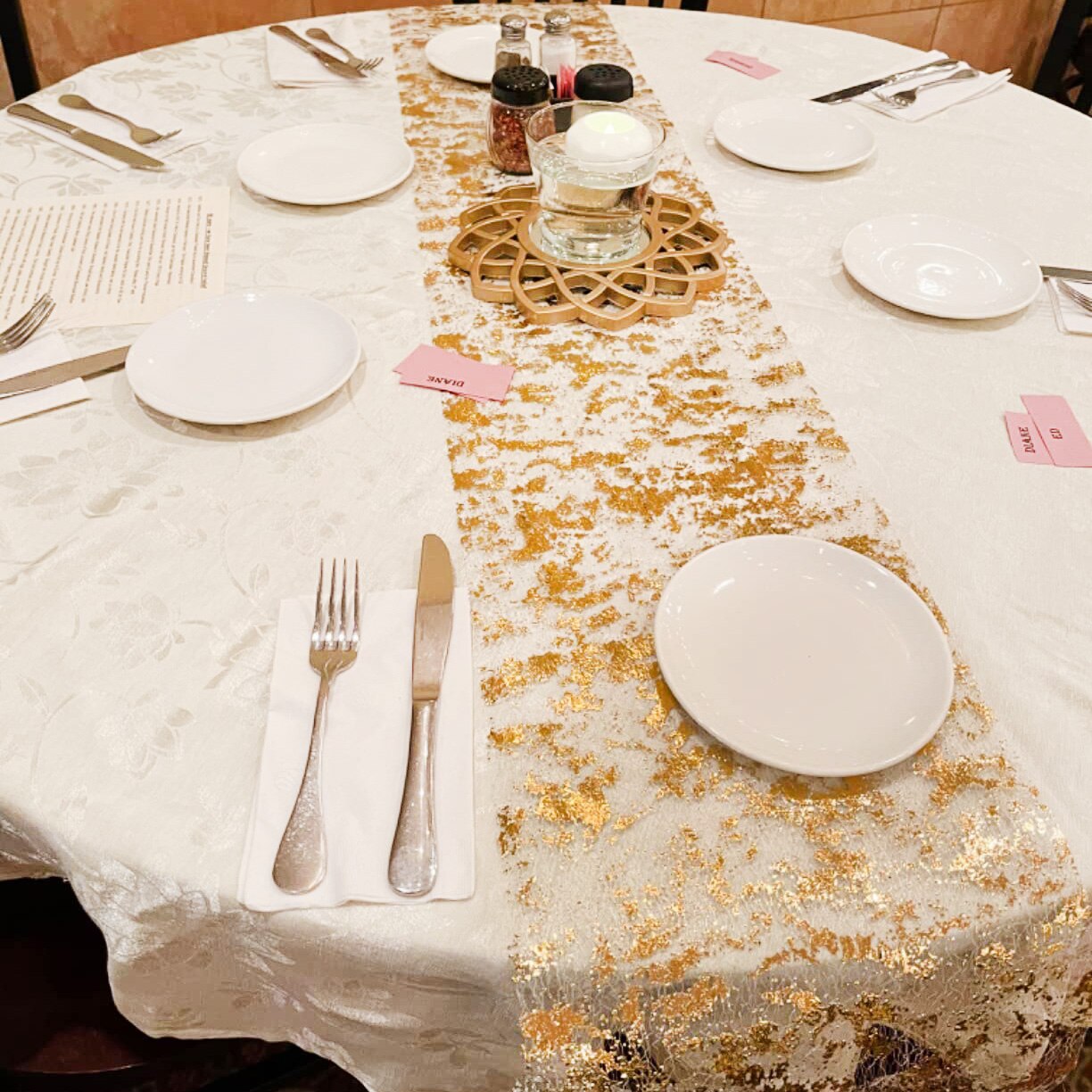 Christmas Table Runner - キラキラメタリックゴールド薄いテーブルランナーゴールド/シルバースパンコールキラキラメタリックフォイル薄いメッシュロール結婚式のバレンタインデーの装飾