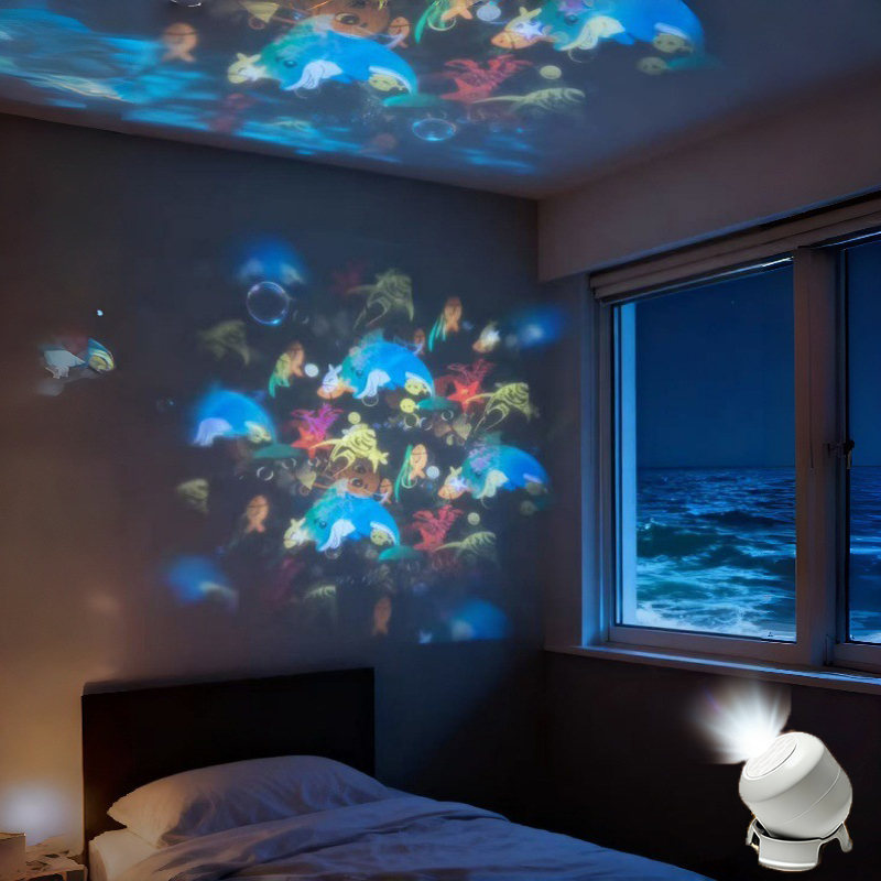 Christmas Lights Outdoor - ダイナミックプロジェクターライト回転式クリスマス＆オーシャンパターンLEDアンビエントランプ屋内屋外ホリデー＆パーティーデコレーション