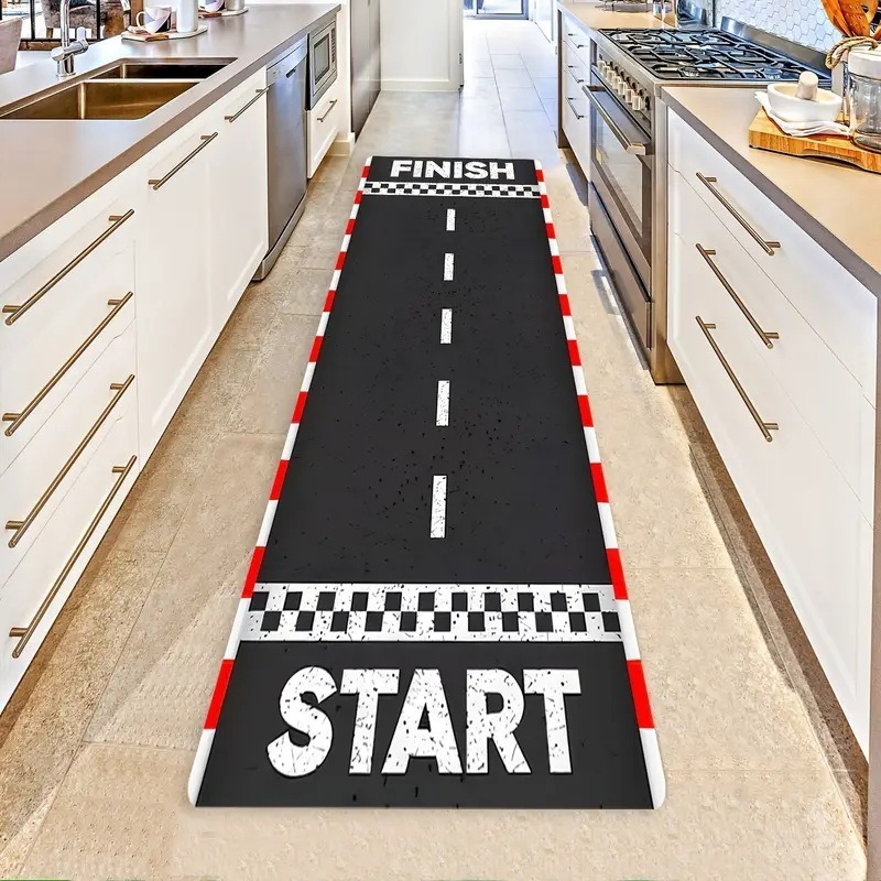 Christmas Table Runner - レースカー、レーストラック、テーブルランナー、レーシングパーティーの装飾、スピードバースデーテーブルセンターピース