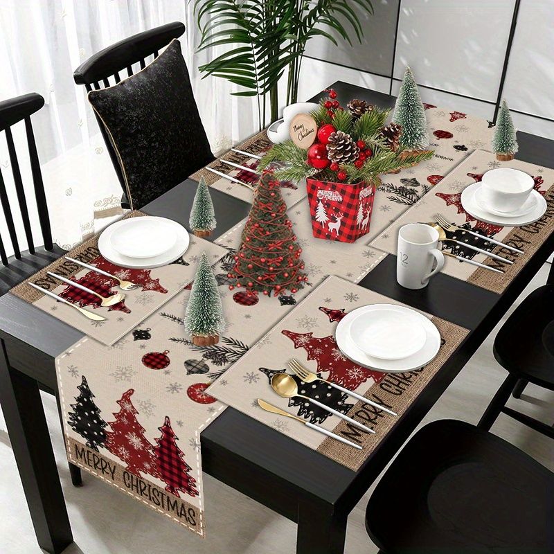 アメリカンカントリー風クリスマス テーブルランナー＆プレース - Christmas Table Runner のレビューと価格