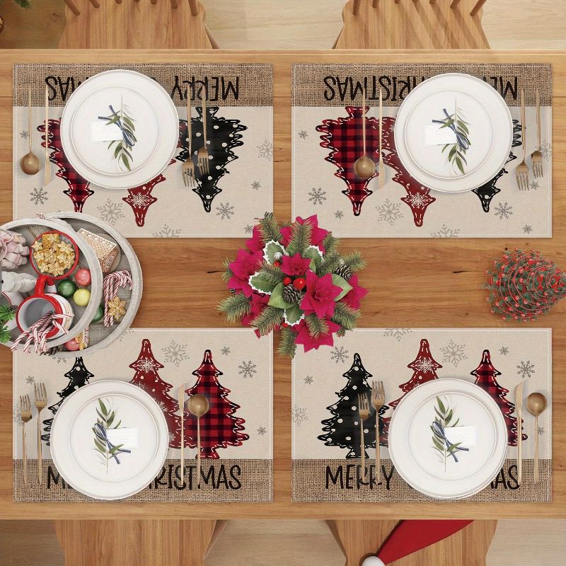 アメリカンカントリー風クリスマス テーブルランナー＆プレース - Christmas Table Runner のレビューと価格