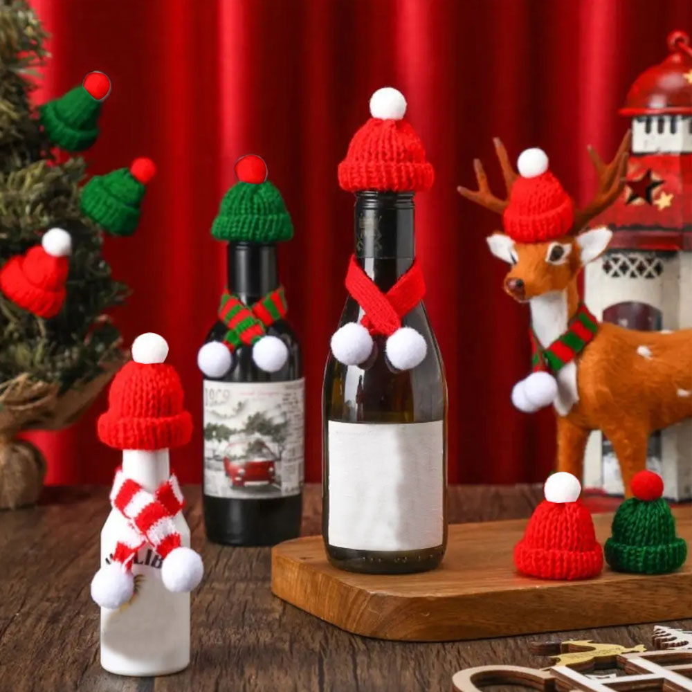 ぬいぐるみ糸の指が付いたミニニット帽,手作りのクリスマスデコ - Santa Hat Plush のレビューと価格