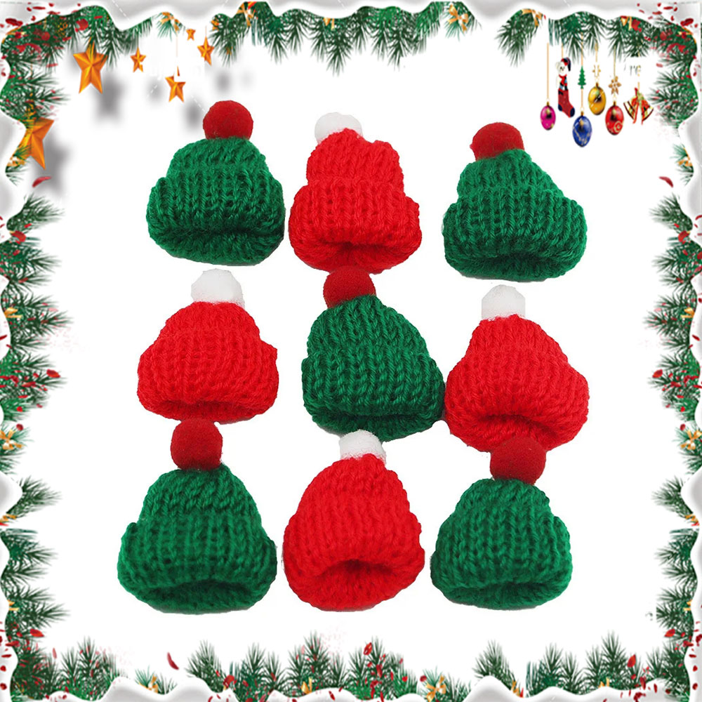 ぬいぐるみ糸の指が付いたミニニット帽,手作りのクリスマスデコ - Santa Hat Plush のレビューと価格