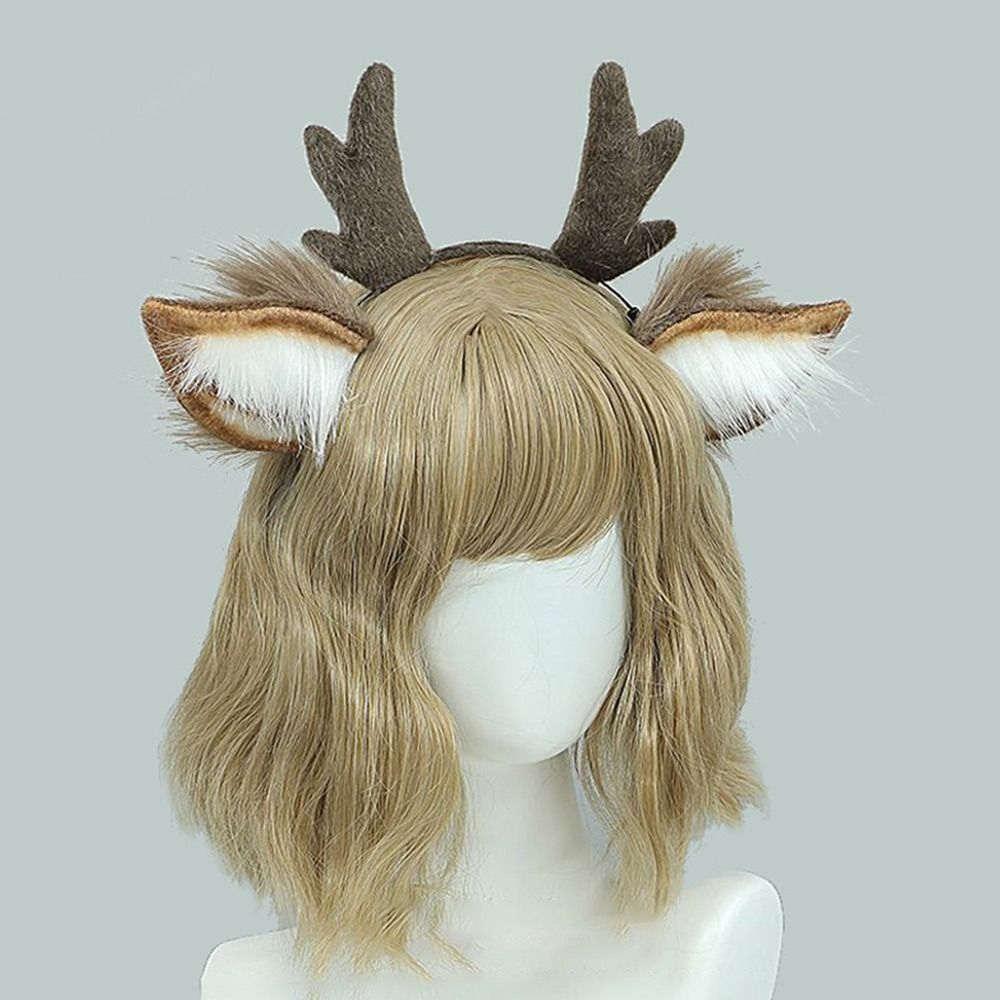 ユニセックス鹿耳トナカイの角ヘッドバンドかわいいパーティー頭 - Reindeer Antlers Headband のレビューと価格