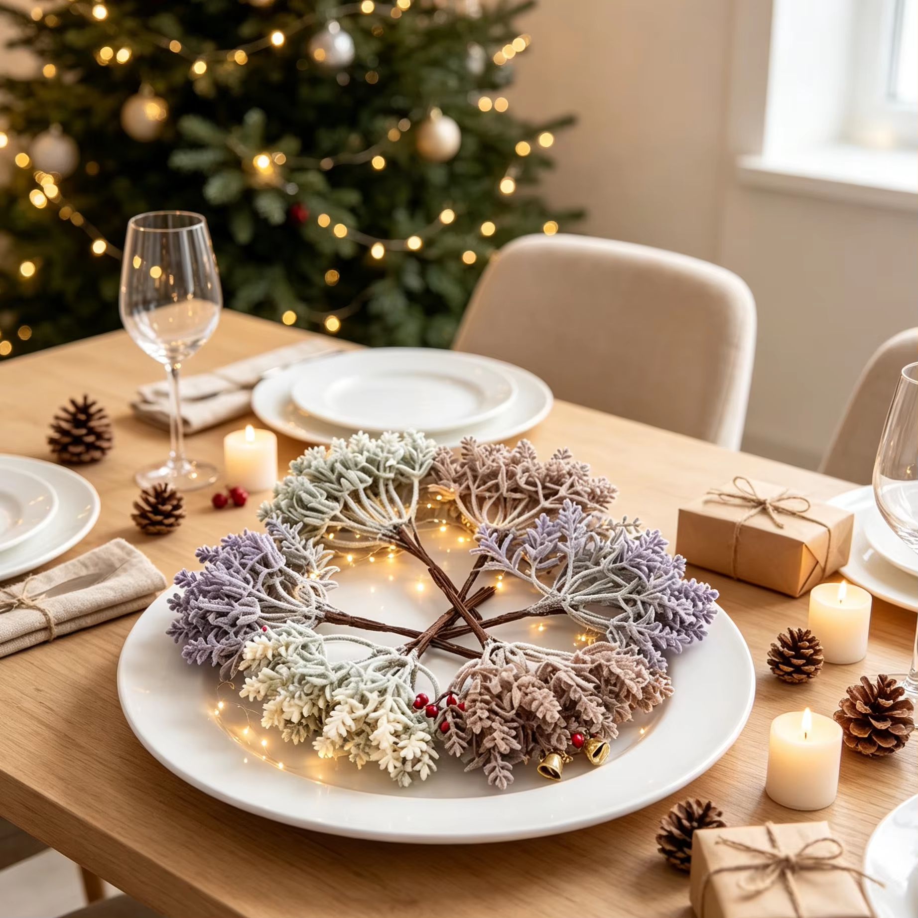 1/5 個人工プラスチック花クリスマス装飾花瓶ホームテーブル - Christmas Wreath Fake のレビューと価格