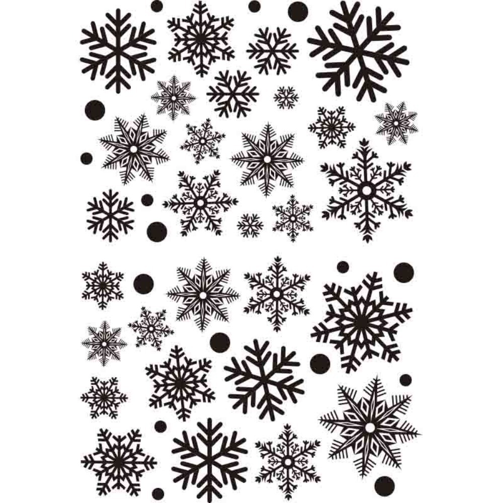 30 個 PVC クリスマス雪の結晶ステッカー静電ガラス粘着 - Snowflake Window Decal のレビューと価格