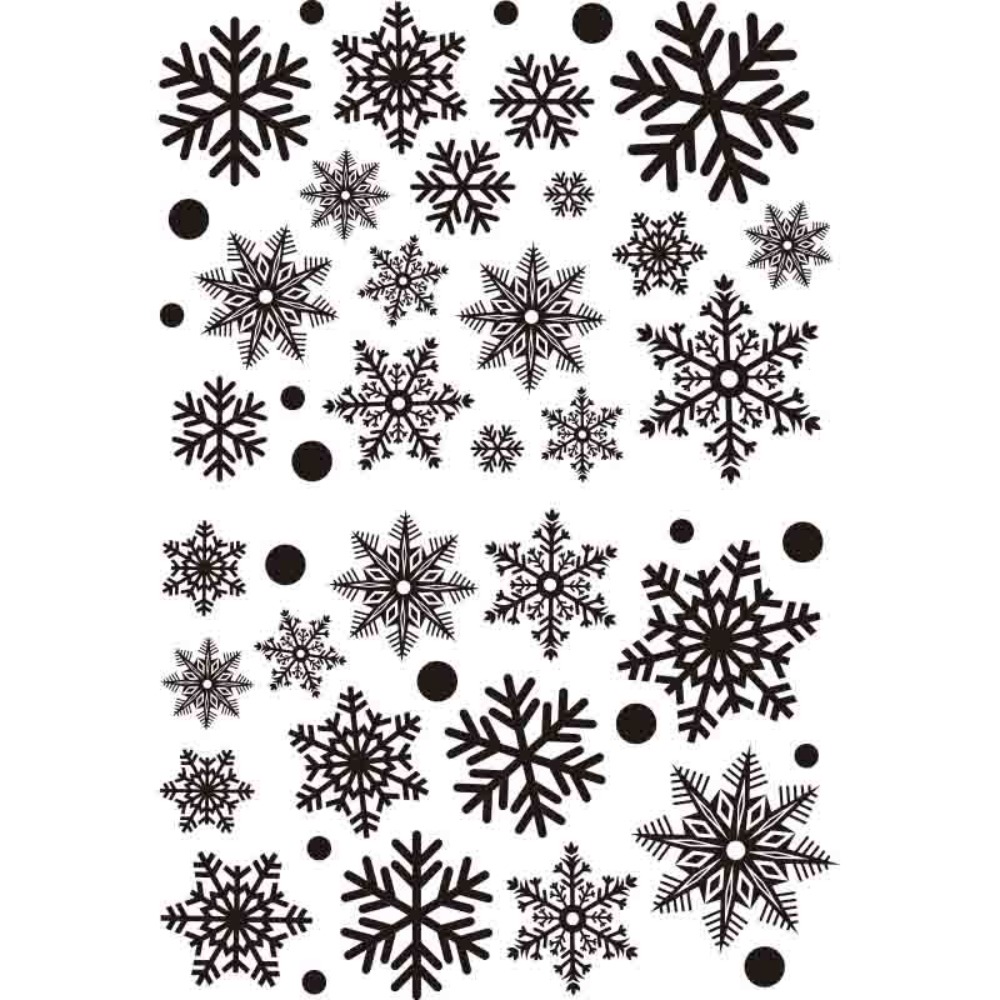 30 個 PVC クリスマス雪の結晶ステッカー静電ガラス粘着 - Snowflake Window Decal のレビューと価格