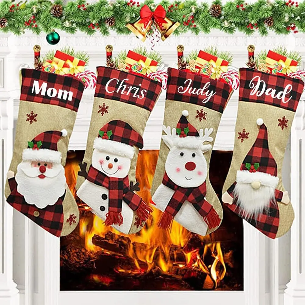 ハンギングクリスマスストッキング、クリスマスツリーバッグ、暖 - Christmas Stocking Hanging のレビューと価格