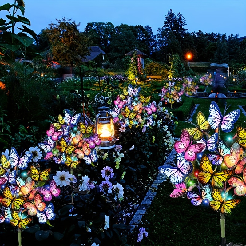 ソーラー LED バタフライガーデンライト防水カラフルな屋外 - Christmas Lights Outdoor のレビューと価格