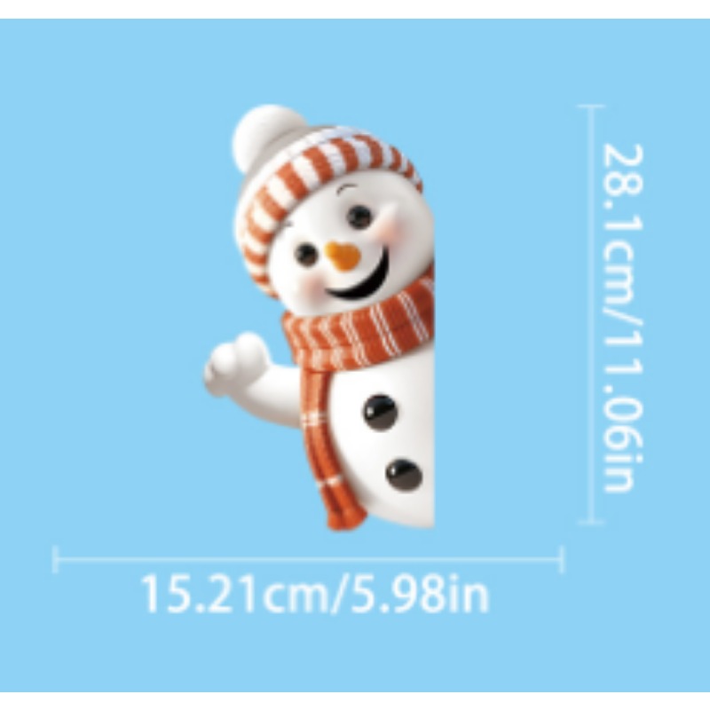 雪だるま 雪の結晶 エルク クリスマス ウィンドウステッカー - Snowflake Window Decal のレビューと価格