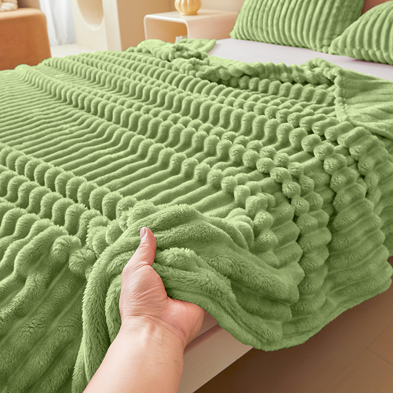 豪華な両面フェイクラビットファースローブランケット - 居心 - Christmas Throw Blanket のレビューと価格