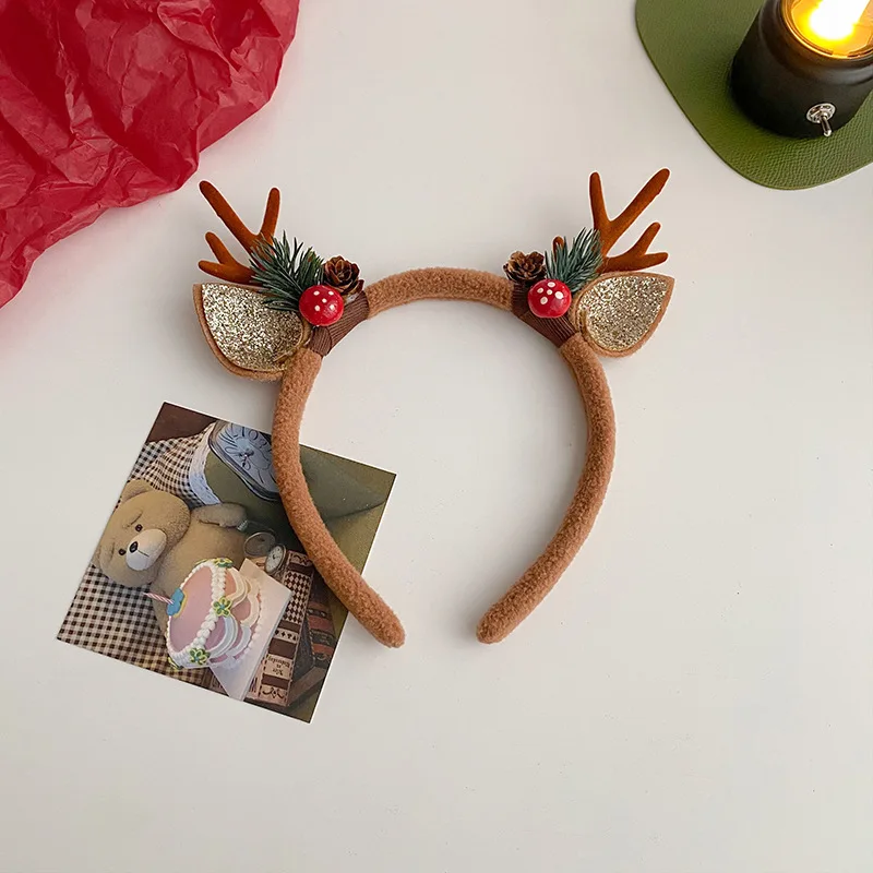 子供と大人のためのヘッドバンドトナカイとホーン,カチューシャ - Reindeer Antlers Headband のレビューと価格