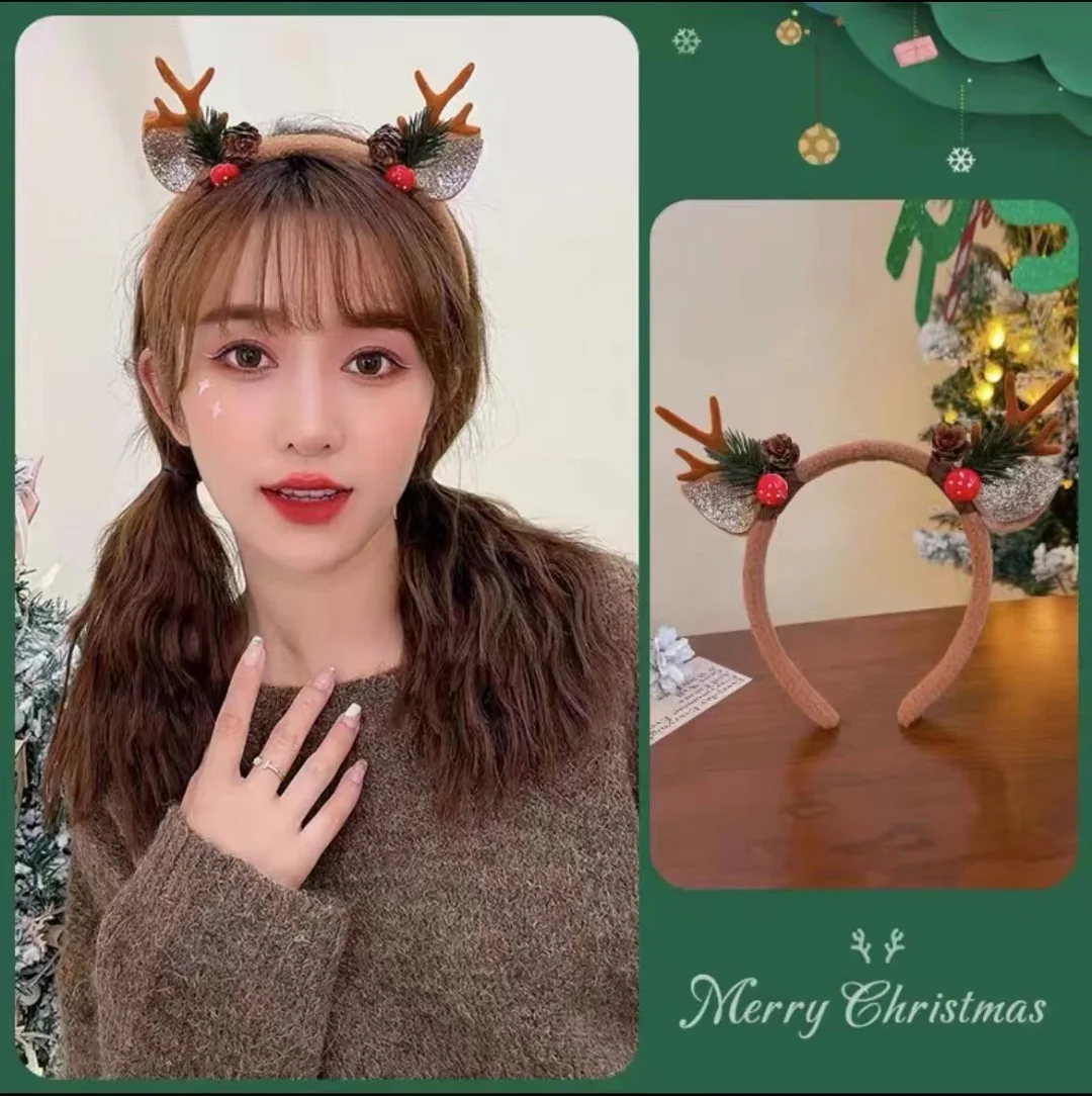 子供と大人のためのヘッドバンドトナカイとホーン,カチューシャ - Reindeer Antlers Headband のレビューと価格