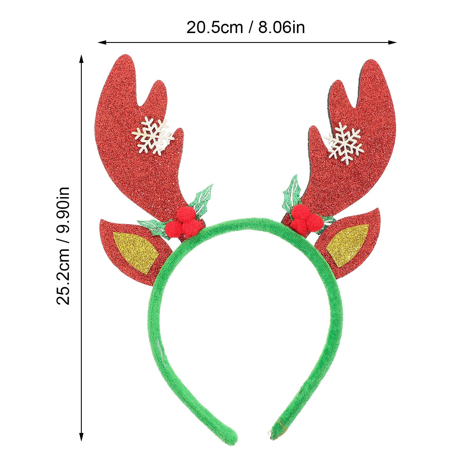 クリスマス鹿の角ヘッドバンド赤緑ホリデーヘアバンドトナカイの - Reindeer Antlers Headband のレビューと価格