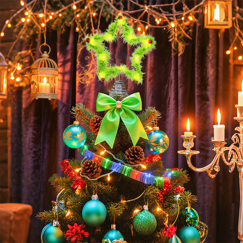 ぬいぐるみ五芒星ツイストスティッククリスマスグリンチスターツ - Star Tree Topper のレビューと価格