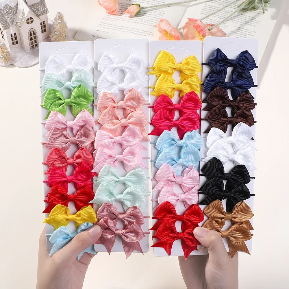 10 個弓弾性ヘアゴムバンドヘアネクタイリボンピグテールグロ - Ribbon Bow Gift のレビューと価格