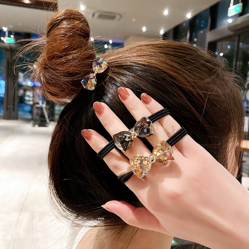 ラインストーンボウヘアロープセット　韓国風高級ミニマリスト　 - Ribbon Bow Gift のレビューと価格
