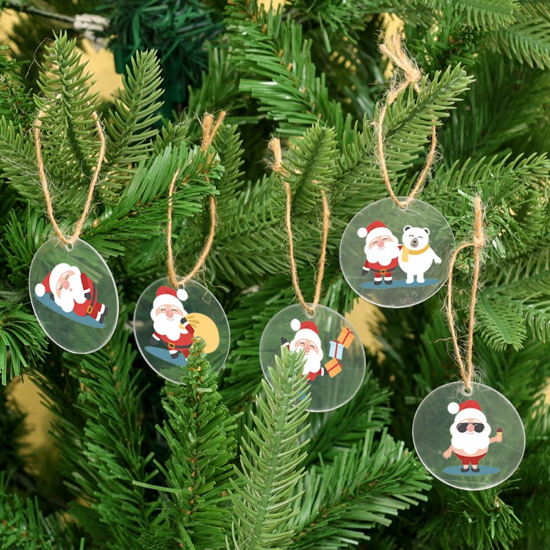 5/100x ブランククリスマスクリアラウンドアクリルボール - Christmas Stocking Hanging のレビューと価格