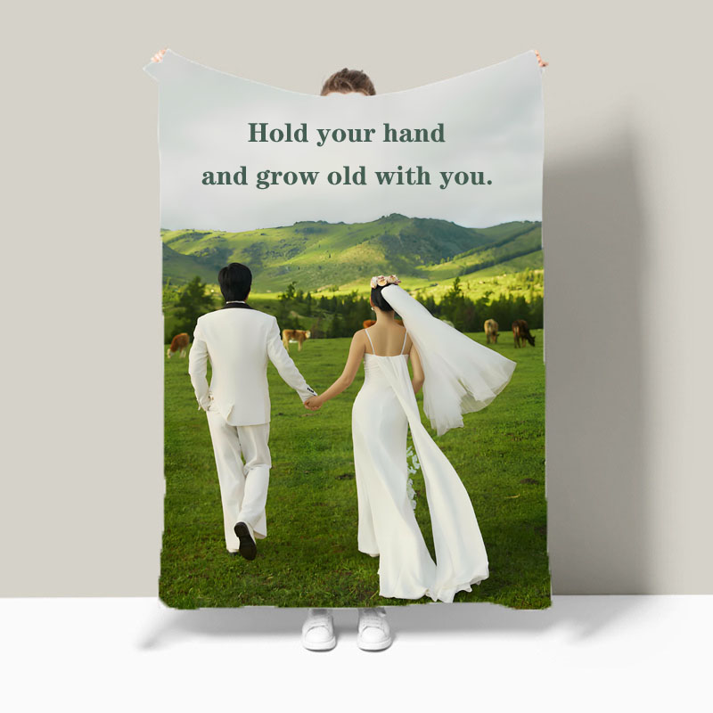 カスタマイズ可能なフランネルソファスローブランケット、結婚写 - Christmas Throw Blanket のレビューと価格
