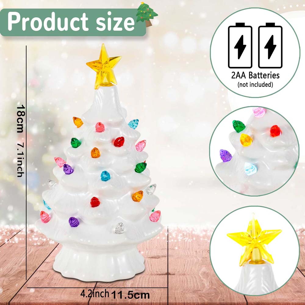 陶磁器のクリスマスの村の装飾、木はトッパー、星の色とりどりの - Star Tree Topper のレビューと価格