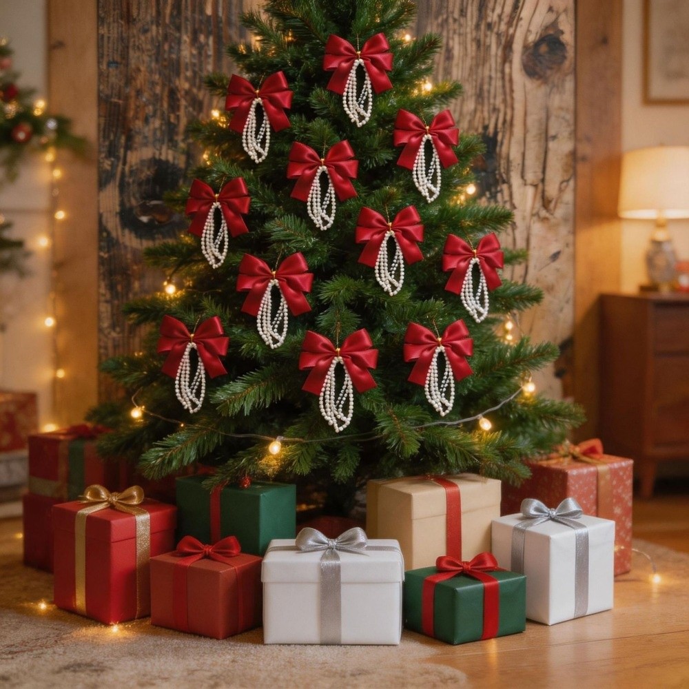 12個セット クリスマスツリー用リボン ゴールドツイストタイ - Gift Box Wrap Set のレビューと価格