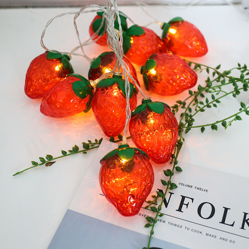6.5フィート 10LED ストロベリーストリングライト ホ - Led Fairy String Lights のレビューと価格