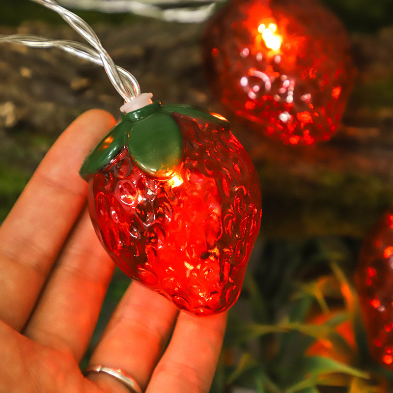 6.5フィート 10LED ストロベリーストリングライト ホ - Led Fairy String Lights のレビューと価格