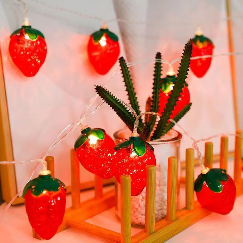 6.5フィート 10LED ストロベリーストリングライト ホ - Led Fairy String Lights のレビューと価格