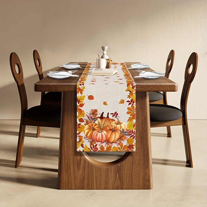 1pc 感謝祭＆ハロウィンテーブルランナー - 秋の収穫デザ - Christmas Table Runner のレビューと価格