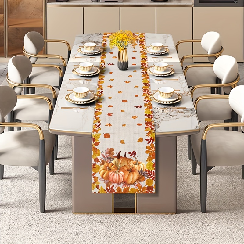 1pc 感謝祭＆ハロウィンテーブルランナー - 秋の収穫デザ - Christmas Table Runner のレビューと価格