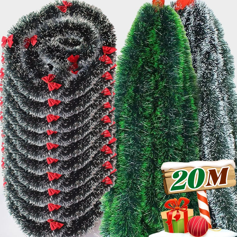 クリスマスティンセルリボンストリップグリッターガーランドリー - Tinsel Garland Decoration のレビューと価格