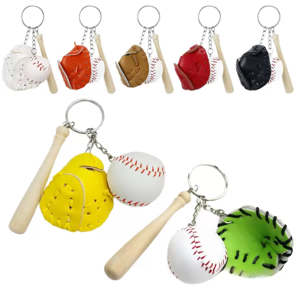 2 センチメートル野球キーホルダー 3 個セットスポーツボー - Ornament Ball Set のレビューと価格