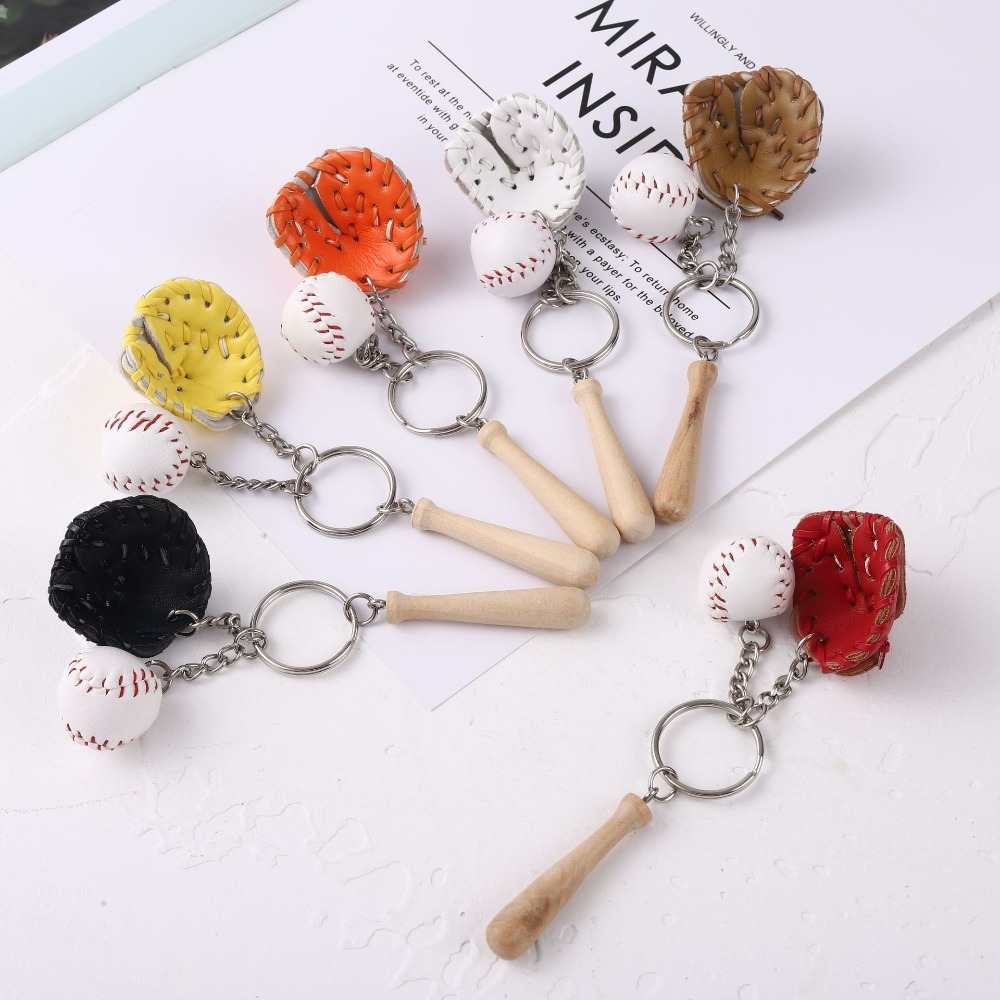 2 センチメートル野球キーホルダー 3 個セットスポーツボー - Ornament Ball Set のレビューと価格