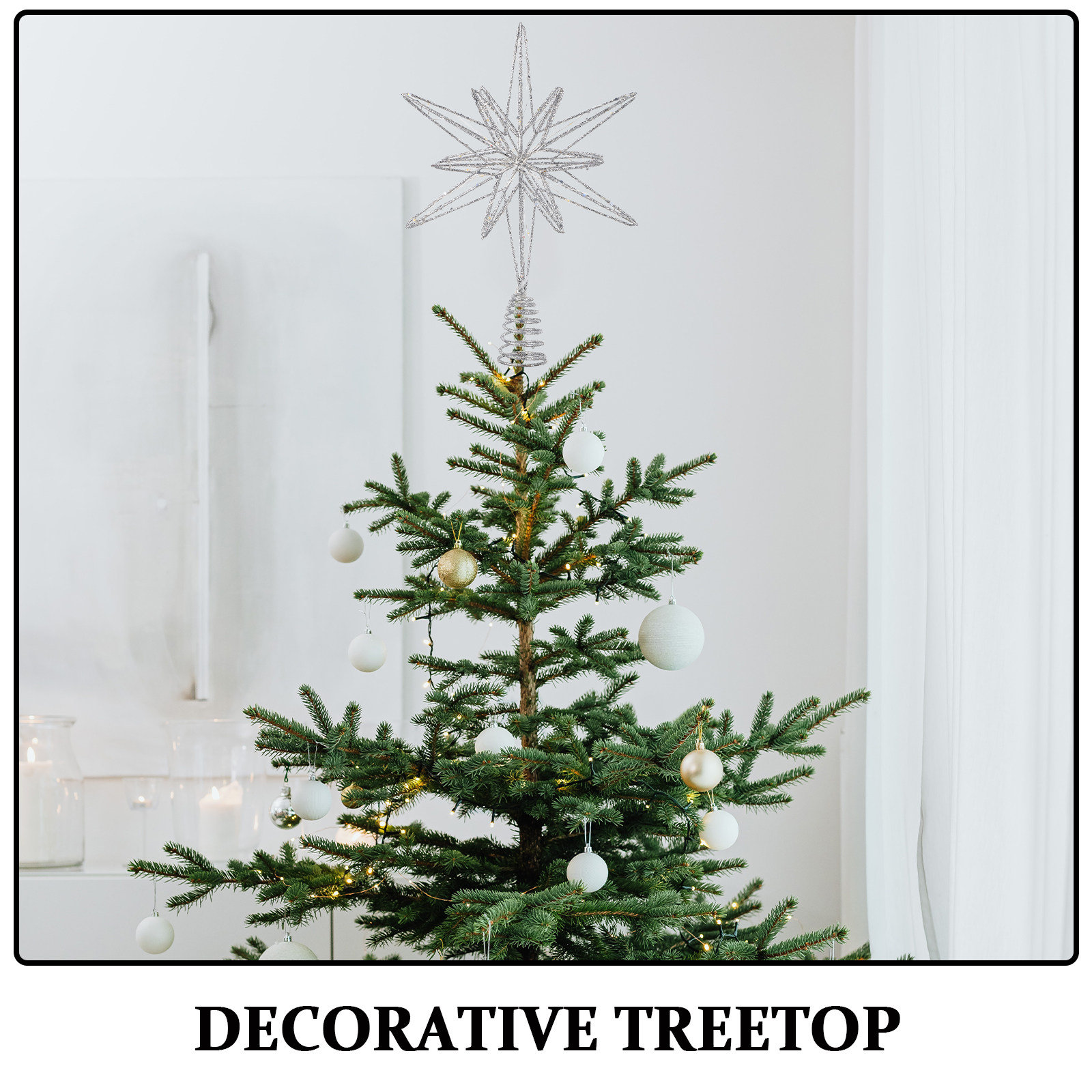 クリスマスツリー スタートッパー メタルワイヤー 30個のL - Star Tree Topper のレビューと価格