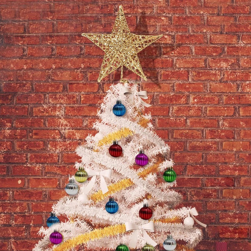 クリスマスツリー グリッター スター トッパー 絶妙な光るペ - Star Tree Topper のレビューと価格
