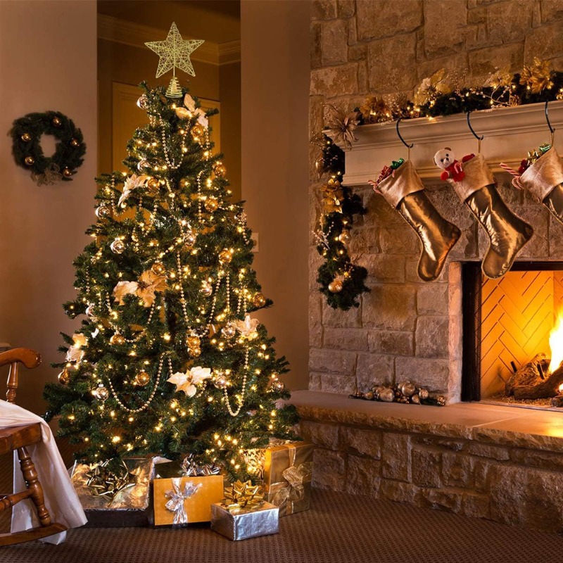 クリスマスツリー グリッター スター トッパー 絶妙な光るペ - Star Tree Topper のレビューと価格