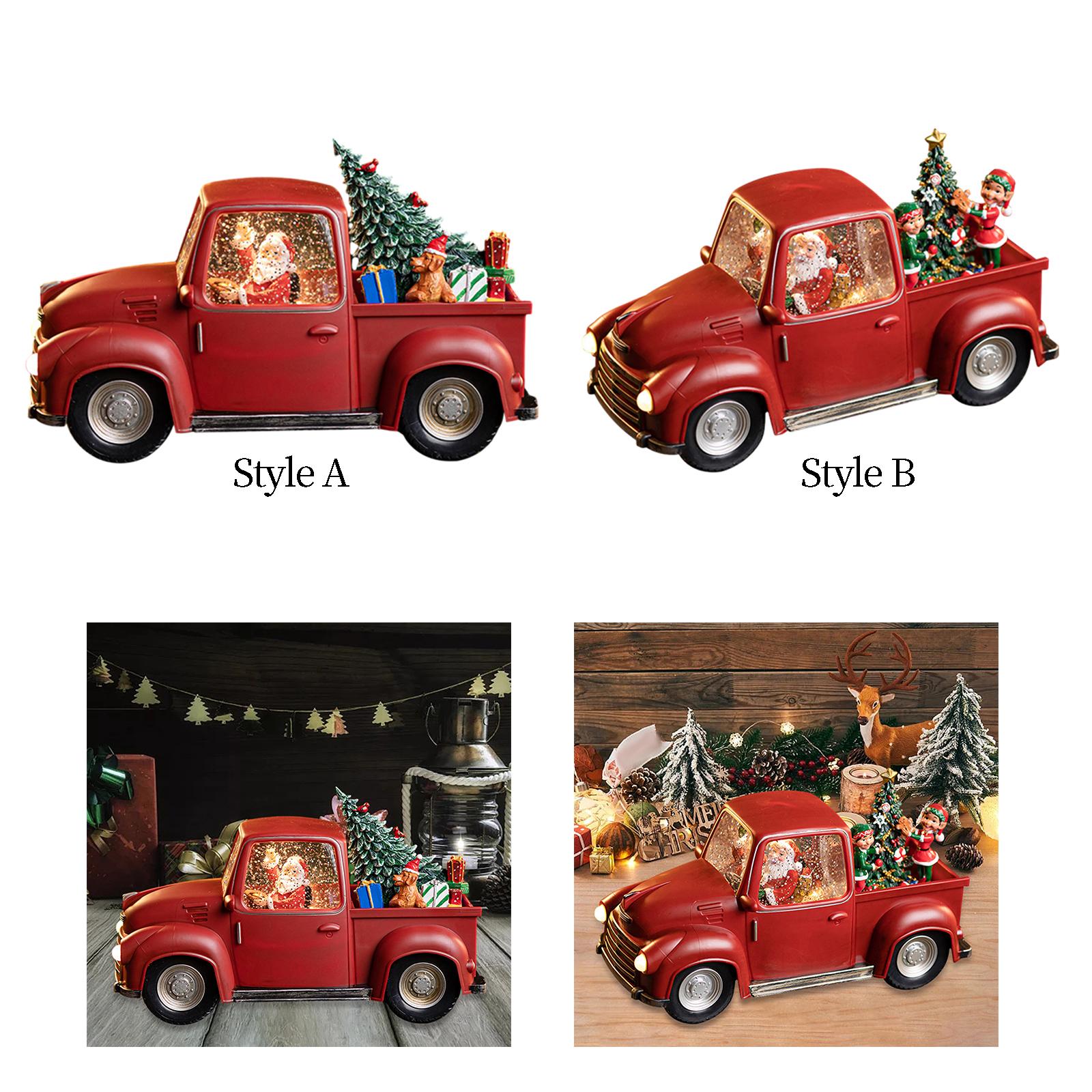 クリスマスデコレーション サンタクロース トラック 車 モデ - Snow Globe Musical のレビューと価格