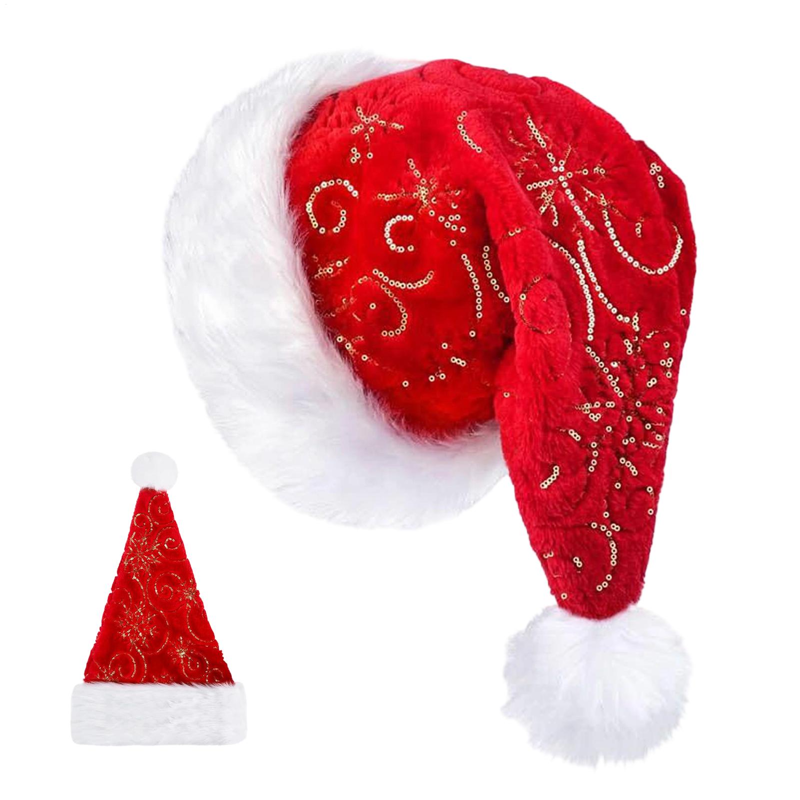 豪華なクリスマス帽子ポータブル冬再利用可能な帽子サンタクロー - Santa Hat Plush のレビューと価格
