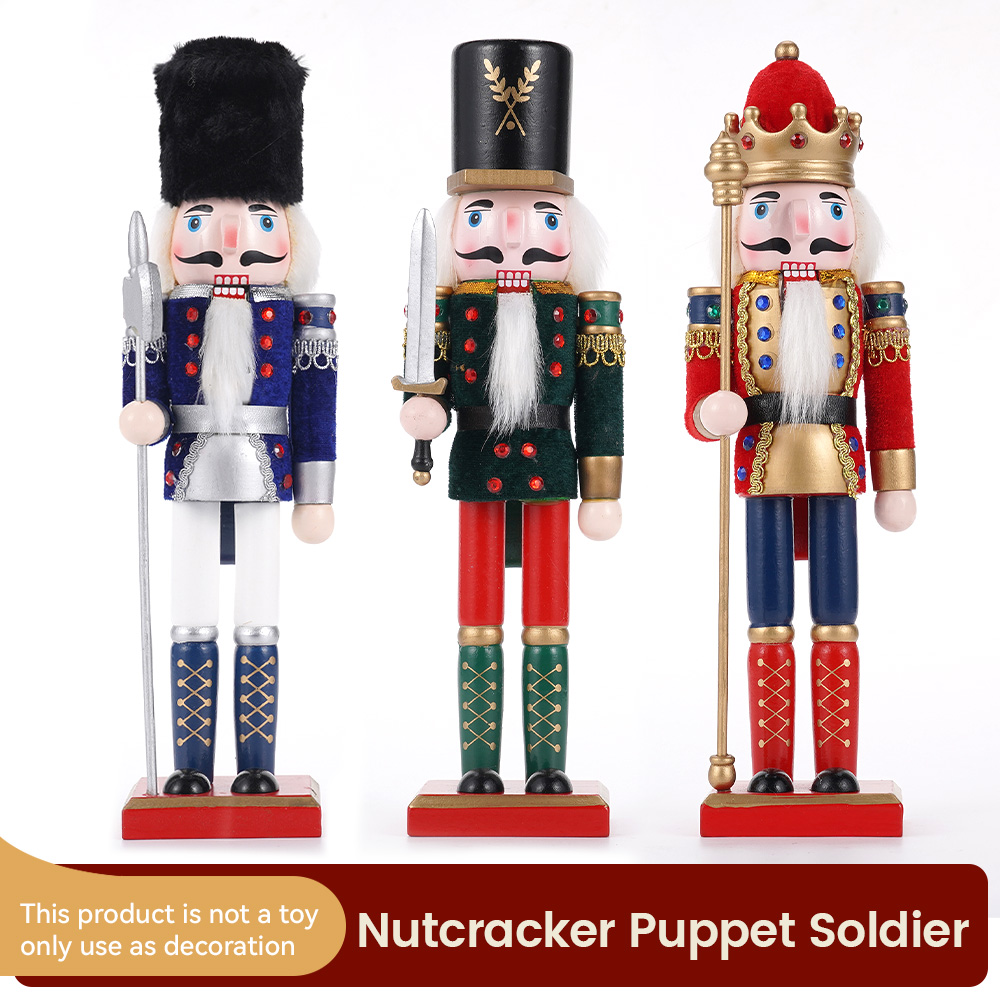 クリスマス木製くるみ割り人形飾り、兵士のフィギュア、手作り人 - Nutcracker Figurine のレビューと価格
