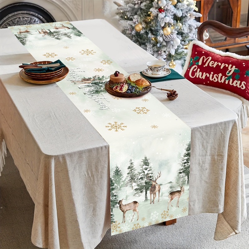 クリスマステーブルランナー メリークリスマスデコレーション  - Christmas Table Runner のレビューと価格